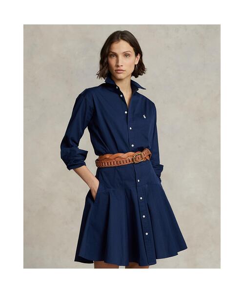 RALPH LAUREN ラルフローレン パネルド コットン シャツドレス ポロ ラルフ ローレン POLO RALPH LAUREN コットン シアサッカー