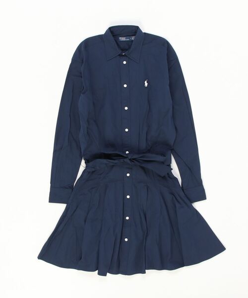 【POLO RALPH LAUREN】ミニシャツワンピース パネルデザイン ポロ ラルフ ローレン POLO RALPH LAUREN ピケ Polo ラップ ミニ