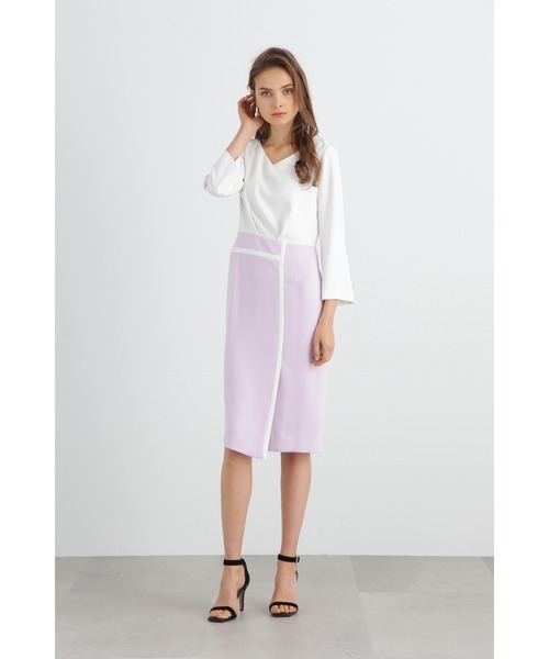 PINKY&DIANNE 美品　バイカラーブロックワンピース セール】◇バイカラーブロックワンピース（ワンピース