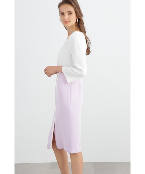 PINKY&DIANNE 美品　バイカラーブロックワンピース PINKY & DIANNE ◇バイカラーブロックワンピース ピンク -ファッション