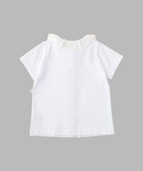 agnes b.（アニエスベー）の「キッズ コットン 半袖 フリル ブラウス（シャツ/ブラウス・キッズ・ホワイト・6YEAR/12YEAR/8YEAR/4YEAR/10YEAR）」の3枚目の写真
