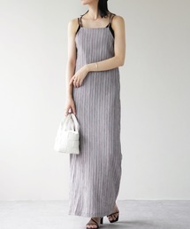 IAMUSE | 楊柳ストライプ バックオープンワンピース S0943【IAMUSE】(ワンピース)