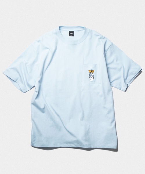 HUF（ハフ）の「DICEY POCKET TEE / HUF ポケットTシャツ（Tシャツ/カットソー・メンズ・ブラック/ホワイト/ブルー系その他・MEDIUM/X-SMALL/X-LARGE/LARGE/XX-LARGE/SMALL）」の3枚目の写真