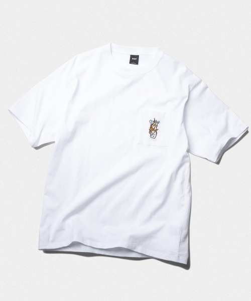 HUF（ハフ）の「DICEY POCKET TEE / HUF ポケットTシャツ（Tシャツ/カットソー・メンズ・ブラック/ホワイト/ブルー系その他・MEDIUM/X-SMALL/X-LARGE/LARGE/XX-LARGE/SMALL）」の2枚目の写真