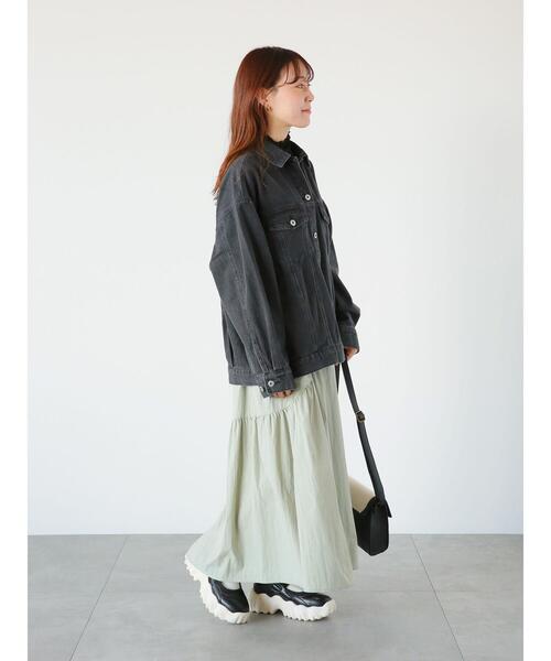 ehka sopo（エヘカソポ）の「シアーテレコハイネックプルオーバー（ニット/セーター・レディース・キナリ/ベージュ/サックスブルー/ブラック・ﾌﾘ-）」の21枚目の写真