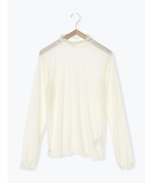 ehka sopo（エヘカソポ）の「シアーテレコハイネックプルオーバー（ニット/セーター・レディース・キナリ/ベージュ/サックスブルー/ブラック・ﾌﾘ-）」の14枚目の写真