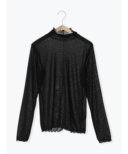 ehka sopo（エヘカソポ）の「シアーテレコハイネックプルオーバー（ニット/セーター・レディース・キナリ/ベージュ/サックスブルー/ブラック・ﾌﾘ-）」の12枚目の写真