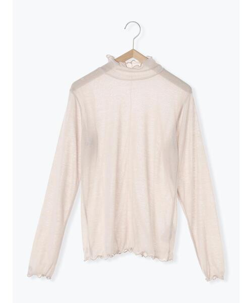 ehka sopo（エヘカソポ）の「シアーテレコハイネックプルオーバー（ニット/セーター・レディース・キナリ/ベージュ/サックスブルー/ブラック・ﾌﾘ-）」の11枚目の写真