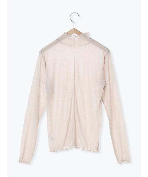 ehka sopo（エヘカソポ）の「シアーテレコハイネックプルオーバー（ニット/セーター・レディース・キナリ/ベージュ/サックスブルー/ブラック・ﾌﾘ-）」の10枚目の写真