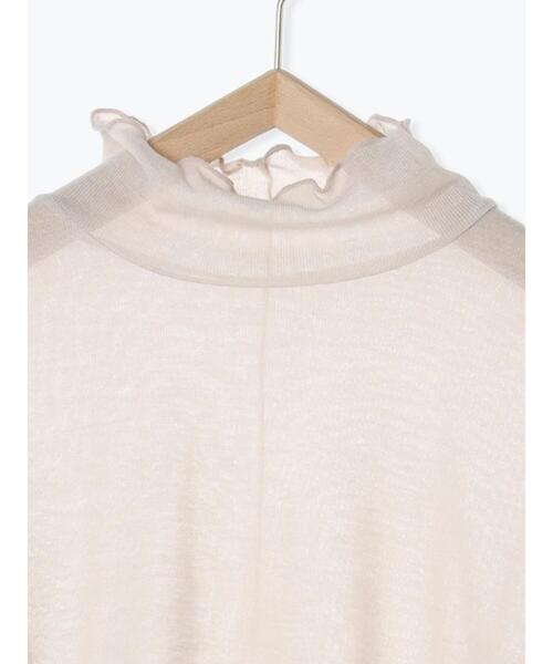 ehka sopo（エヘカソポ）の「シアーテレコハイネックプルオーバー（ニット/セーター・レディース・キナリ/ベージュ/サックスブルー/ブラック・ﾌﾘ-）」の9枚目の写真