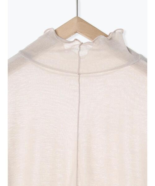 ehka sopo（エヘカソポ）の「シアーテレコハイネックプルオーバー（ニット/セーター・レディース・キナリ/ベージュ/サックスブルー/ブラック・ﾌﾘ-）」の6枚目の写真