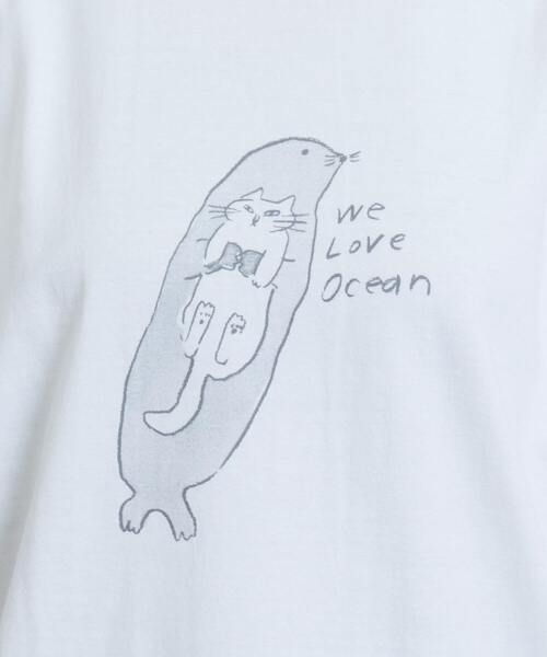 tシャツ 「アーティストコラボ」LOISIR×TORANEKOBONBONイラストプリントTシャツ レディース LOISIR tシャツ 「アーティストコラボ」LOISIR×TORANEKOBONBON