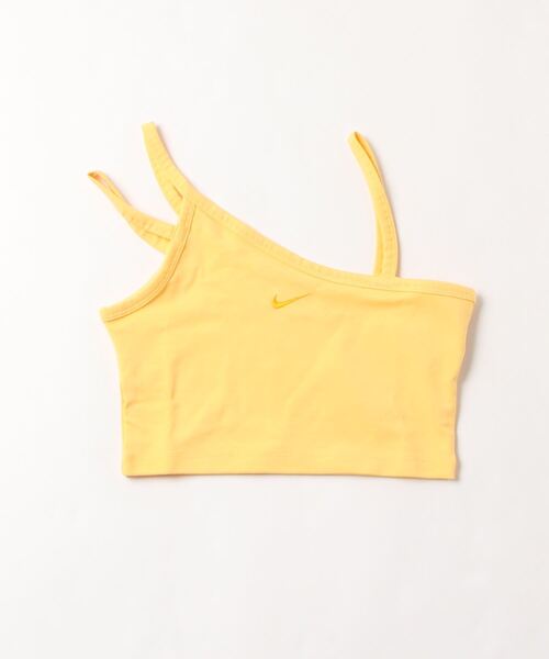 NIKE(ナイキ)の「NIKE ASW NSW EVRDY MOD AYSM CROP TK / ナイキ ウィメンズ NSW EVRDY MOD AYSM クロップ タンク トップ 【SP】(キャミソール・レディース・イエロー/ブラウン・S/M/L)」の2枚目の写真