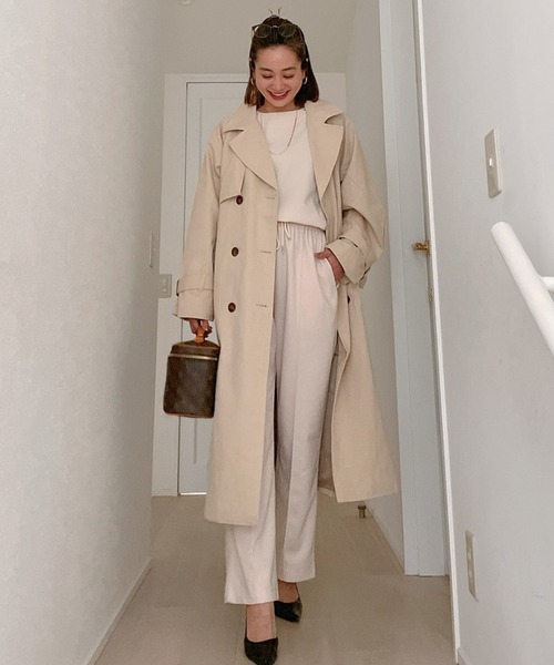 Vicente（ヴィセンテ）の「Spring cotton trench coat（トレンチコート・レディース・ベージュ/オフホワイト・FREE）」の14枚目の写真