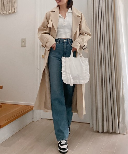 Vicente（ヴィセンテ）の「Spring cotton trench coat（トレンチコート・レディース・ベージュ/オフホワイト・FREE）」の9枚目の写真