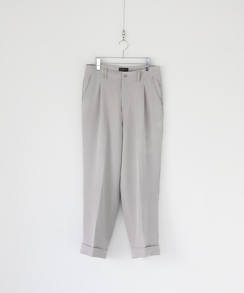 ETELIO（エテリオ）の「センタープレスロールアップスラックス（スラックス・メンズ・ブラック/チャコール/ブラウン/ライトグレー/ブラック系・L/M/S）」の7枚目の写真