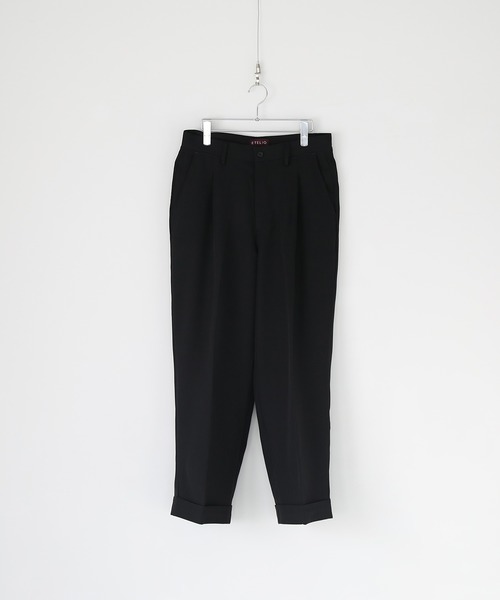 ETELIO（エテリオ）の「センタープレスロールアップスラックス（スラックス・メンズ・ブラック/チャコール/ブラウン/ライトグレー/ブラック系・L/M/S）」の6枚目の写真