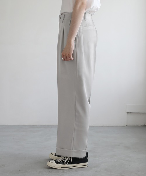 ETELIO（エテリオ）の「センタープレスロールアップスラックス（スラックス・メンズ・ブラック/チャコール/ブラウン/ライトグレー/ブラック系・L/M/S）」の11枚目の写真