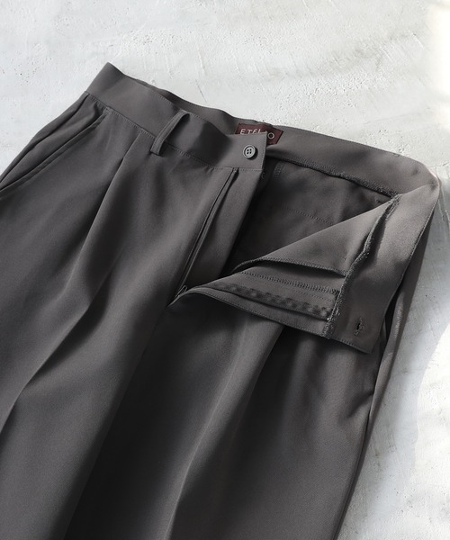 ETELIO（エテリオ）の「センタープレスロールアップスラックス（スラックス・メンズ・ブラック/チャコール/ブラウン/ライトグレー/ブラック系・L/M/S）」の18枚目の写真