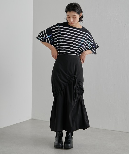 MONT KEMMEL(モンケメル)の「《別注》【MONT KEMMEL(モン ケメル)】ペイントボーダーTシャツ(Tシャツ/カットソー・レディース・ホワイト系1/ブラック/ホワイト/ホワイト×ブラック・FREE)」の21枚目の写真
