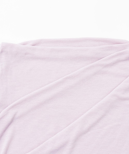 toki doki(トキドキ)の「ドレープデザインボートネックTシャツ(Tシャツ/カットソー・レディース・スモークピンク/ブラック/ライトグレー・FREE)」の10枚目の写真