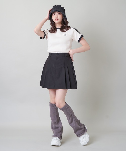 新品 アディダス セットアップ Sサイズ スリーストライプ スカート 半袖シャツ セール】スリーストライプス半袖Tシャツ / アディダスオリジナル