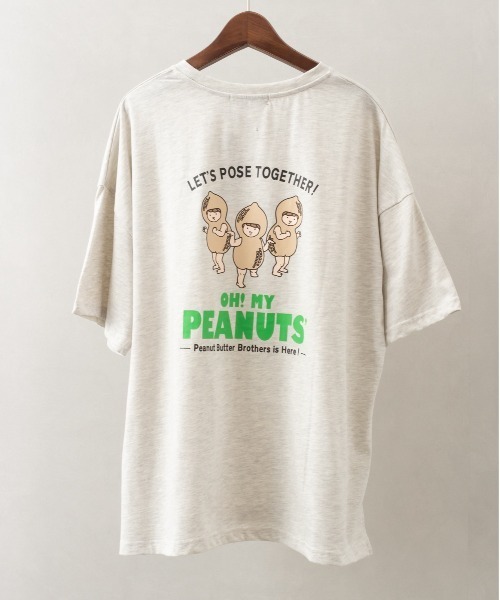 SpRay（スプレイ）の「ピーナッツプリントＴシャツ（Tシャツ/カットソー・レディース・オートミール/オフホワイト/ミント/ブラック/イエロー・FREE）」の3枚目の写真