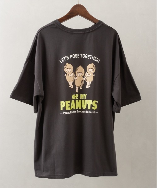 SpRay（スプレイ）の「ピーナッツプリントＴシャツ（Tシャツ/カットソー・レディース・オートミール/オフホワイト/ミント/ブラック/イエロー・FREE）」の2枚目の写真
