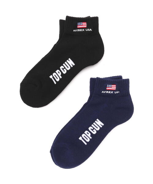 AVIREX(アヴィレックス)の「《直営店限定》TOP GUN LOW CREW SOCKS / トップガン ロウ クルー ソックス / AVIREX / アヴィレックス(ソックス/靴下・メンズ・ネイビー/ホワイト・F)」の12枚目の写真