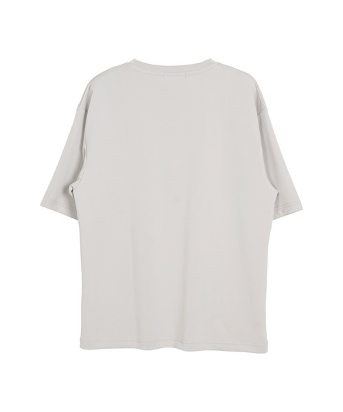 jiggys shop(ジギーズショップ)の「ポンチ×梨地 異素材切り替え Tシャツ(Tシャツ/カットソー・メンズ・オフホワイト/ライトグレー/ネイビー/ベージュ・LARGE/MEDIUM/X-LARGE)」の13枚目の写真