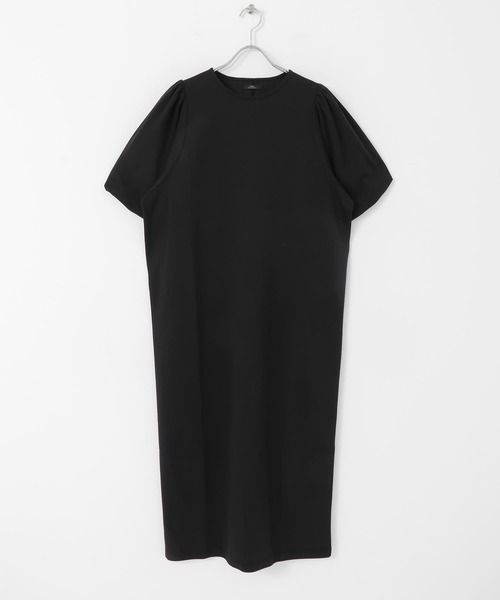 ITEMS URBANRESEARCH（アイテムズ アーバンリサーチ）の「『UR TECH』ソデボリュームワンピース（ワンピース・レディース・ブラック/グリーン・FREE）」の5枚目の写真