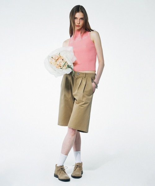 Cotton Pin Tuck Bermuda Shorts/コットンピンタックバミューダショーツ