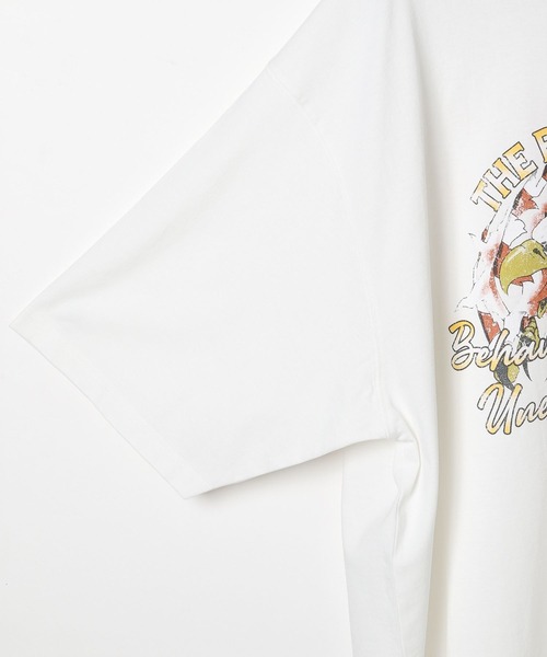 PBLIM（ページボーイリム）の「PBLIM/イーグルモチーフルーズT（Tシャツ/カットソー・レディース・オフホワイト/チャコールグレー/ブラウン・MEDIUM/LARGE）」の4枚目の写真