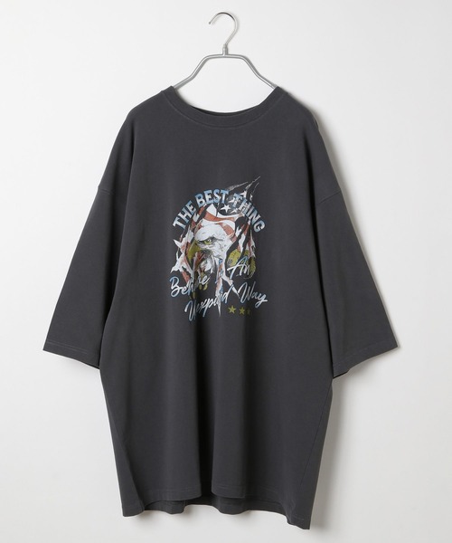 PBLIM（ページボーイリム）の「PBLIM/イーグルモチーフルーズT（Tシャツ/カットソー・レディース・オフホワイト/チャコールグレー/ブラウン・MEDIUM/LARGE）」の19枚目の写真