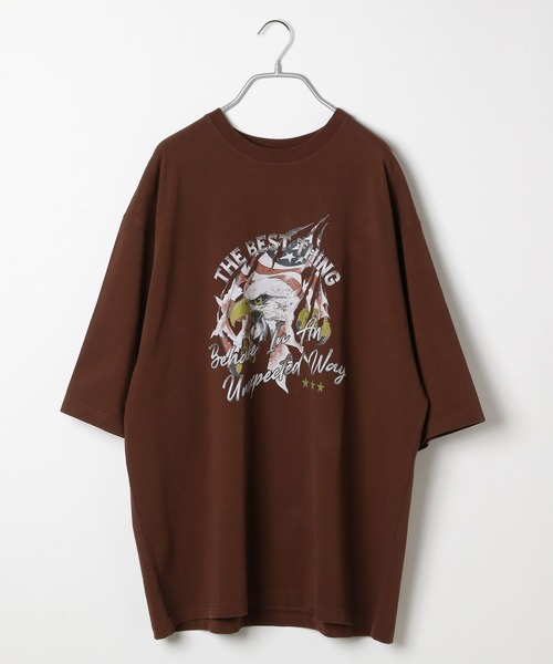 PBLIM（ページボーイリム）の「PBLIM/イーグルモチーフルーズT（Tシャツ/カットソー・レディース・オフホワイト/チャコールグレー/ブラウン・MEDIUM/LARGE）」の17枚目の写真