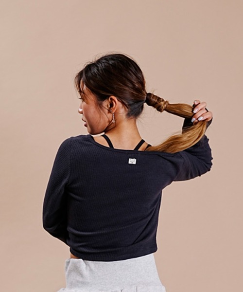 BILLABONG（ビラボン）の「BILLABONG/ビラボン ロンＴ ショート丈 ストレッチ素材 BD014-055（Tシャツ/カットソー・レディース・ホワイト/ブラック/ブルー・M/L）」の5枚目の写真