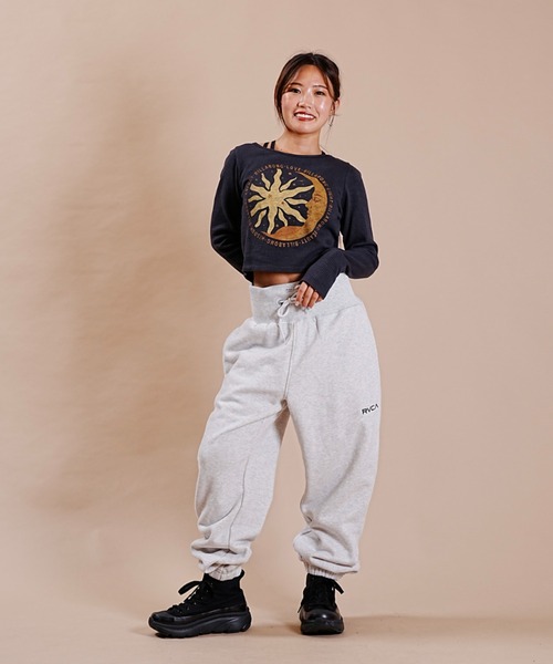 BILLABONG（ビラボン）の「BILLABONG/ビラボン ロンＴ ショート丈 ストレッチ素材 BD014-055（Tシャツ/カットソー・レディース・ホワイト/ブラック/ブルー・M/L）」の8枚目の写真