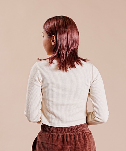 BILLABONG（ビラボン）の「BILLABONG/ビラボン ロンＴ ショート丈 ストレッチ素材 BD014-055（Tシャツ/カットソー・レディース・ホワイト/ブラック/ブルー・M/L）」の11枚目の写真