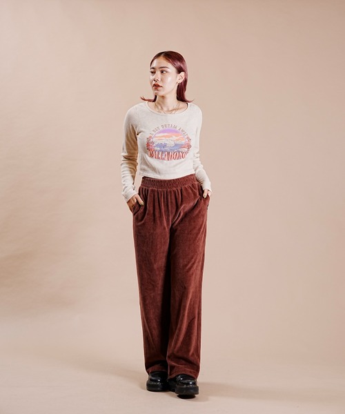 BILLABONG（ビラボン）の「BILLABONG/ビラボン ロンＴ ショート丈 ストレッチ素材 BD014-055（Tシャツ/カットソー・レディース・ホワイト/ブラック/ブルー・M/L）」の13枚目の写真