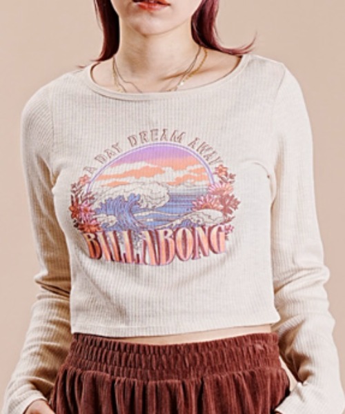BILLABONG（ビラボン）の「BILLABONG/ビラボン ロンＴ ショート丈 ストレッチ素材 BD014-055（Tシャツ/カットソー・レディース・ホワイト/ブラック/ブルー・M/L）」の12枚目の写真