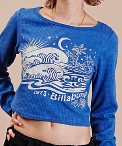 BILLABONG（ビラボン）の「BILLABONG/ビラボン ロンＴ ショート丈 ストレッチ素材 BD014-055（Tシャツ/カットソー・レディース・ホワイト/ブラック/ブルー・M/L）」の16枚目の写真