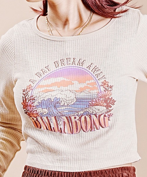 BILLABONG（ビラボン）の「BILLABONG/ビラボン ロンＴ ショート丈 ストレッチ素材 BD014-055（Tシャツ/カットソー・レディース・ホワイト/ブラック/ブルー・M/L）」の20枚目の写真