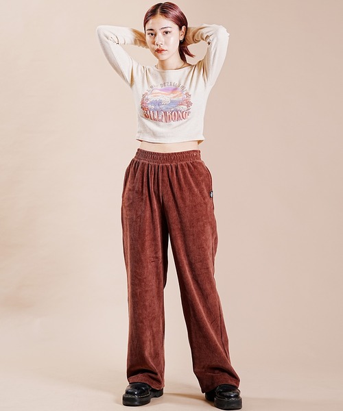 BILLABONG（ビラボン）の「BILLABONG/ビラボン ロンＴ ショート丈 ストレッチ素材 BD014-055（Tシャツ/カットソー・レディース・ホワイト/ブラック/ブルー・M/L）」の21枚目の写真