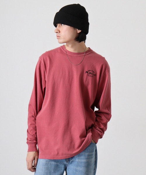 MODISH GAZE（モディシュガゼ）の「MODISH GAZE バンダナ プリント ロンT 天竺 ピグメント加工 長袖（Tシャツ/カットソー・メンズ・ブラック/ホワイト/カーキ/オフホワイト/バーガンディー・M/XL/L）」の5枚目の写真