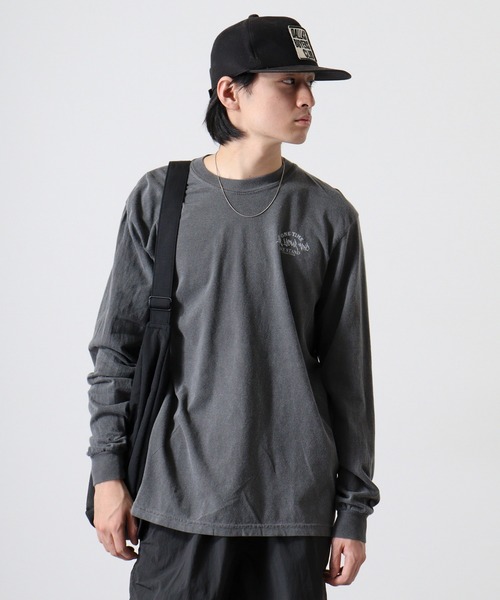 MODISH GAZE（モディシュガゼ）の「MODISH GAZE バンダナ プリント ロンT 天竺 ピグメント加工 長袖（Tシャツ/カットソー・メンズ・ブラック/ホワイト/カーキ/オフホワイト/バーガンディー・M/XL/L）」の12枚目の写真