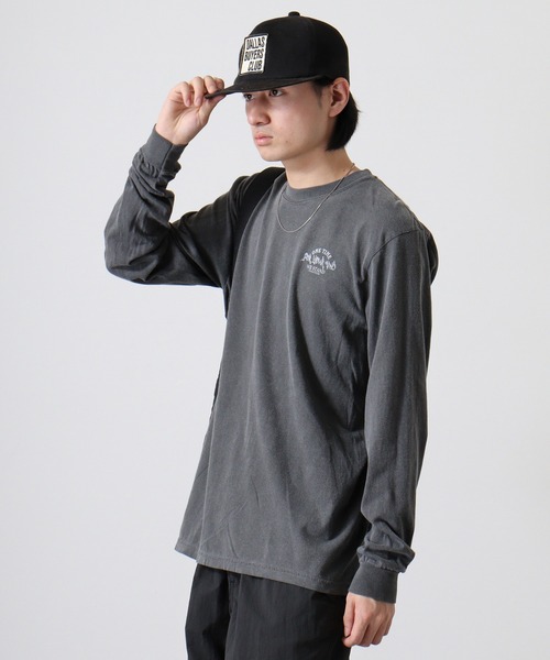 MODISH GAZE（モディシュガゼ）の「MODISH GAZE バンダナ プリント ロンT 天竺 ピグメント加工 長袖（Tシャツ/カットソー・メンズ・ブラック/ホワイト/カーキ/オフホワイト/バーガンディー・M/XL/L）」の11枚目の写真
