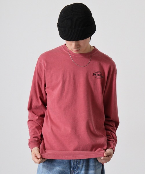 MODISH GAZE（モディシュガゼ）の「MODISH GAZE バンダナ プリント ロンT 天竺 ピグメント加工 長袖（Tシャツ/カットソー・メンズ・ブラック/ホワイト/カーキ/オフホワイト/バーガンディー・M/XL/L）」の21枚目の写真