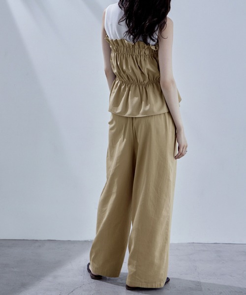 etoll.（エトル）の「リネンタッチギャザーベアトップ（チューブトップ・レディース・ブラック/ベージュ/グレー/ネイビー・M）」の18枚目の写真