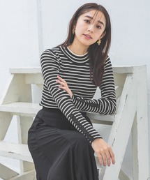 mysty woman | 袖ボタンタートルニット 972192(ニット/セーター)