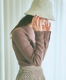 mysty woman | 袖ボタンタートルニット 972192(ニット/セーター)